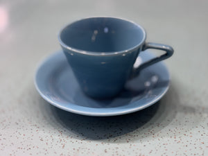 Turquoise Harliquin Teacup & Saucer set